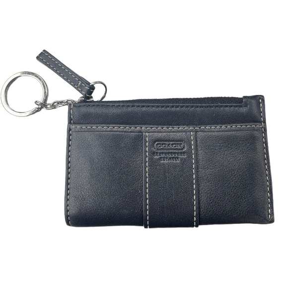 Coach Accessories Coach Black Leather Keychain Key Fob Card Holder Cash Money Car Poshmark